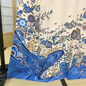 琉球紅型訪問着　宝の海　城間栄順