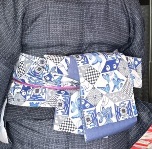 琉球紅型半幅帯 びんがた