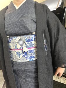 琉球紅型半幅帯 びんがた