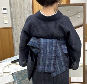 首里やしらみ花織半幅帯